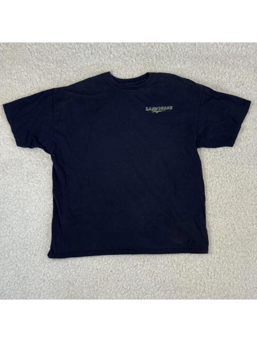 LandShark Lager Navy Blue Short Sleeve T-Shirt Margaritaville (size XL) #TM225